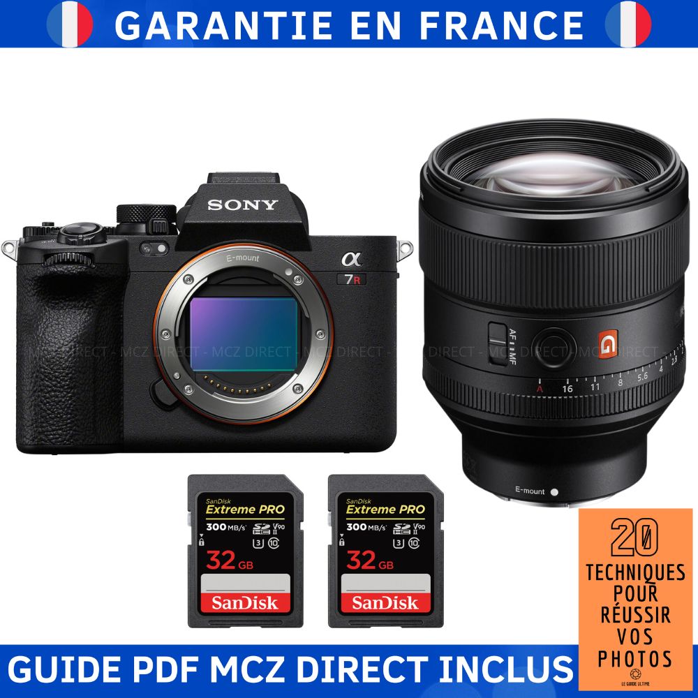 Sony A7R V + FE 85mm f1.4 GM + 2 SanDisk Extreme PRO UHS II SDXC 300 MB/ + Guide PDF MCZ DIRECT '20 TECHNIQUES POUR RÉUSSIR VOS PHOTOS - vue 3