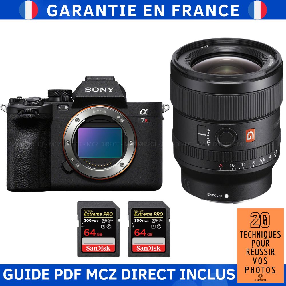 Sony A7R V + FE 24mm f1.4 GM + 2 SanDisk Extreme PRO UHS II SDXC 300 MB/ + Guide PDF MCZ DIRECT '20 TECHNIQUES POUR RÉUSSIR VOS PHOTOS