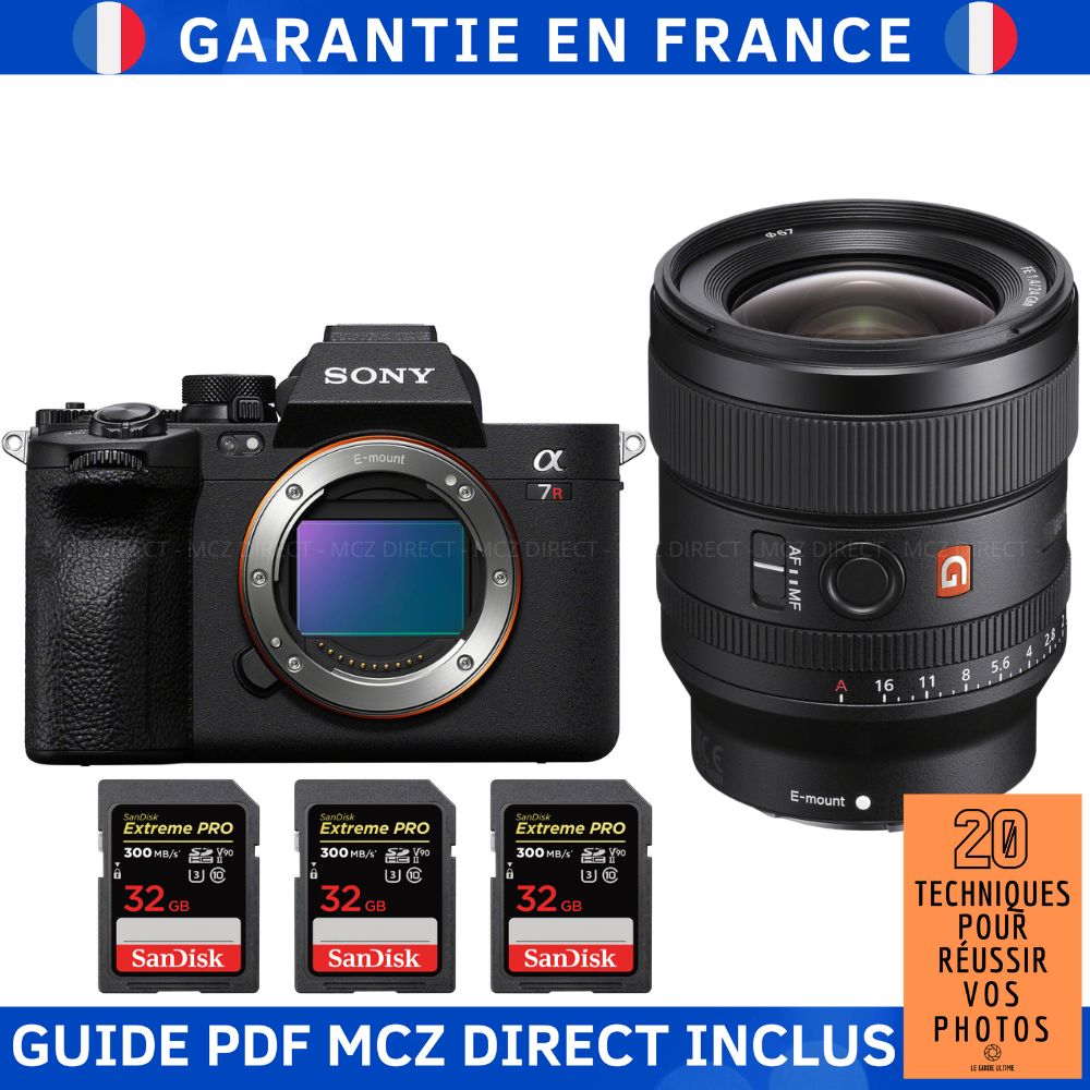 Sony A7R V + FE 24mm f1.4 GM + 3 SanDisk Extreme PRO UHS II SDXC 300 MB/ + Guide PDF MCZ DIRECT '20 TECHNIQUES POUR RÉUSSIR VOS PHOTOS