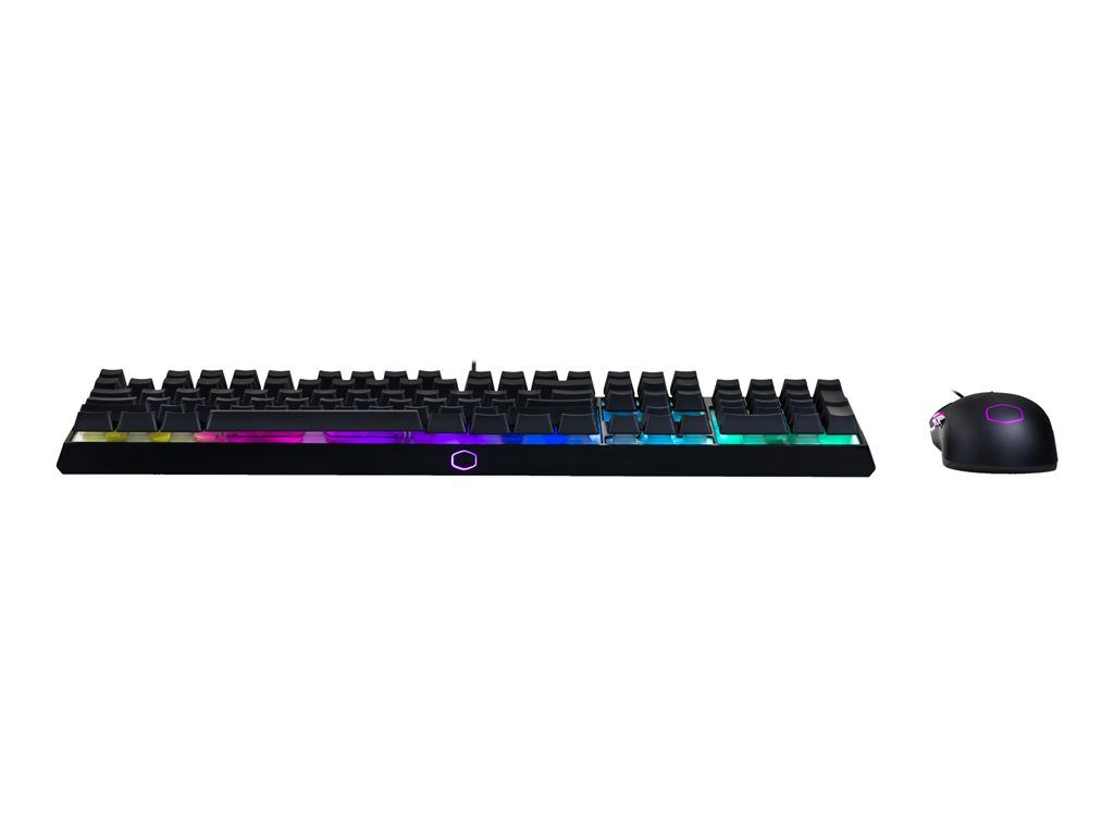 Cooler Master MS Series MS110 - Ensemble clavier et souris - backlit - USB - US - commutateur : Mem-chanical - noir