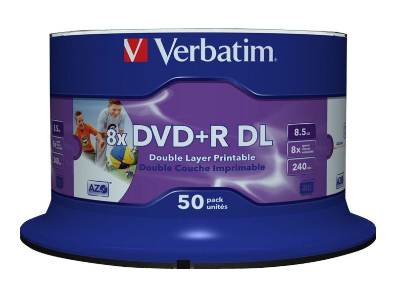Verbatim DVD+R DL 8.5 Go 8x 240 min par 5 boitier jewel - vue 8