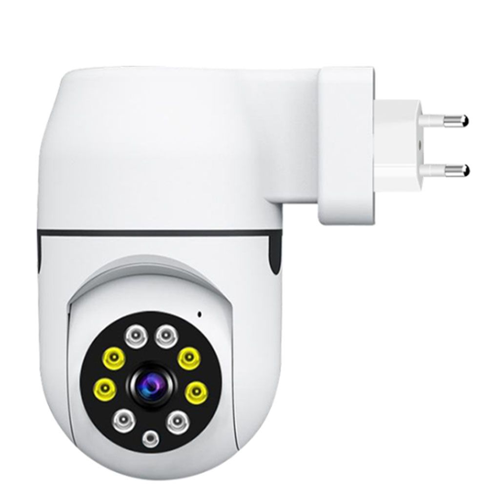 Caméra de sécurité sans fil pour la maison avec prise murale, Caméra PTZ intelligente WiFi pour bébé, Vidéo 1080P