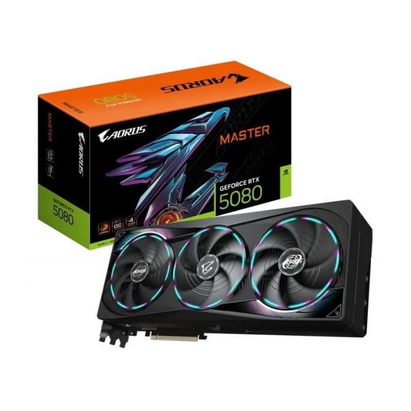 Carte graphique GIGABYTE AORUS GeForce RTX 5080 MASTER - vue 2