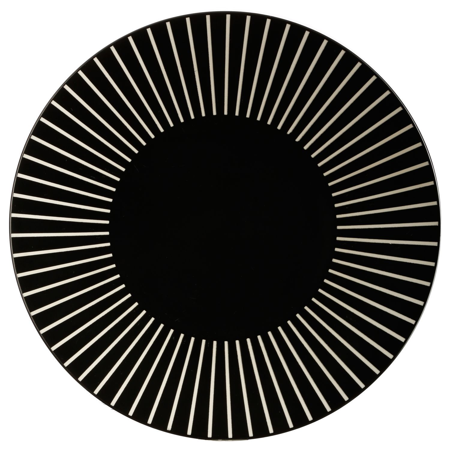 Assiette Plate Sun - Diam. 27 Cm - Noir