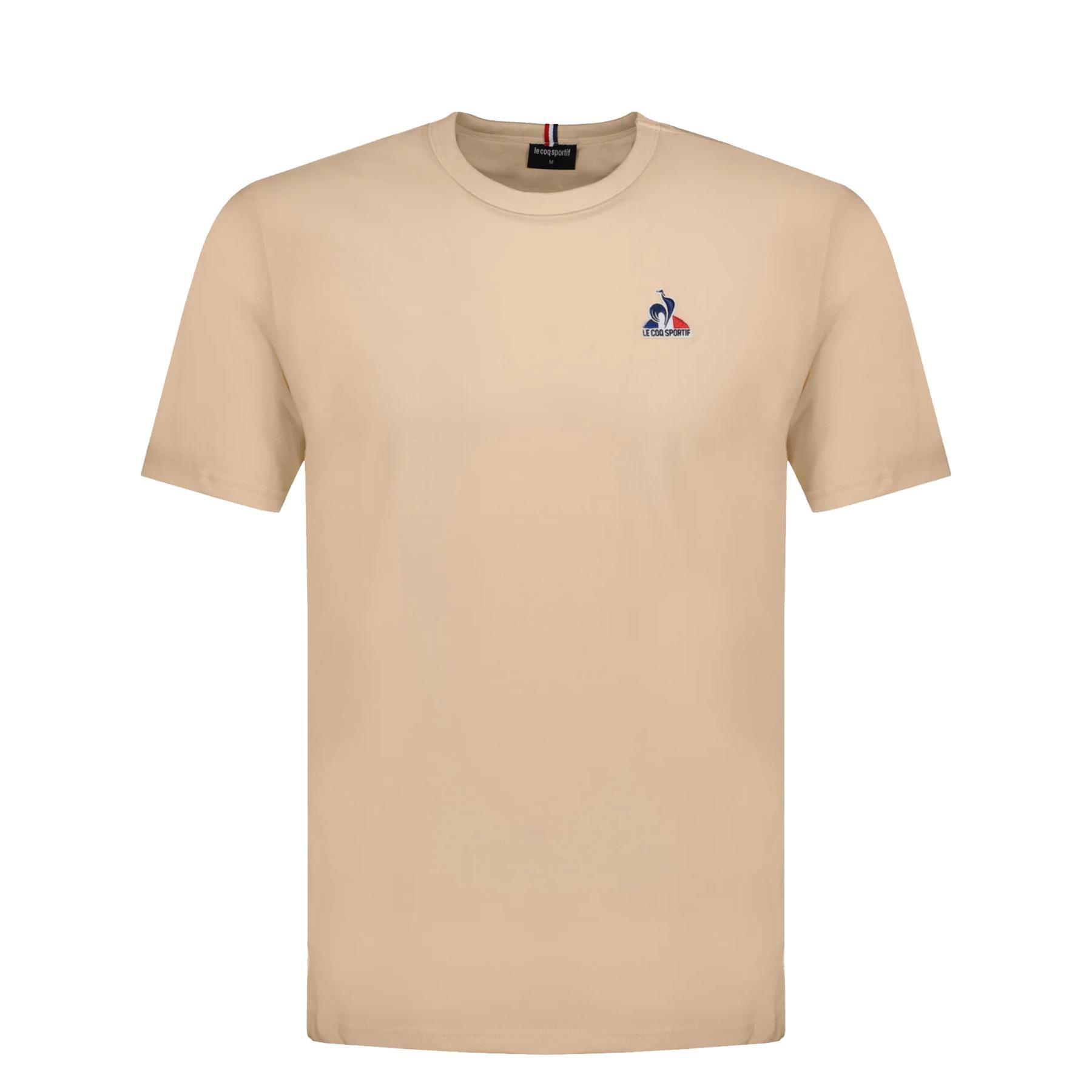 tee shirt manches courtes le coq sportif ess tee ss n1 m beige xs - L