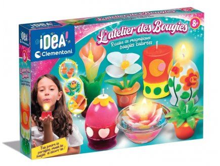 Coffret Atelier des Bougies formes differentes Kit Studio Fabrique Bougies cire Activite Creative Fille Set Jouet et Carte