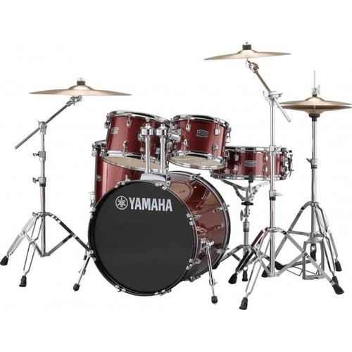 Batterie Rydeen Yamaha - Fusion 20 - Burgundy Glitter (Avec Hardware Et Cymbales) Stock B