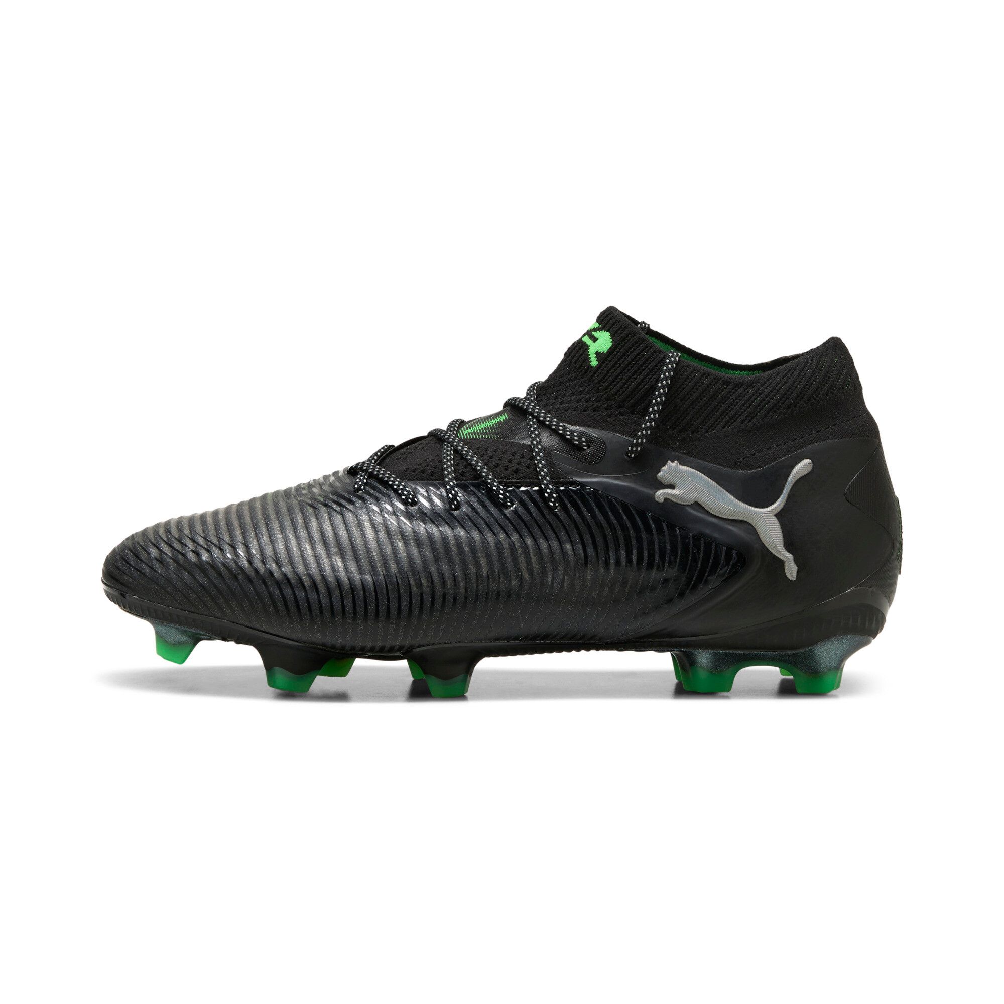 Puma Future 8 Ultimate Fg Football Boots Unisex, Chaussures, Noir/Cool Light Gris/Vert, 43