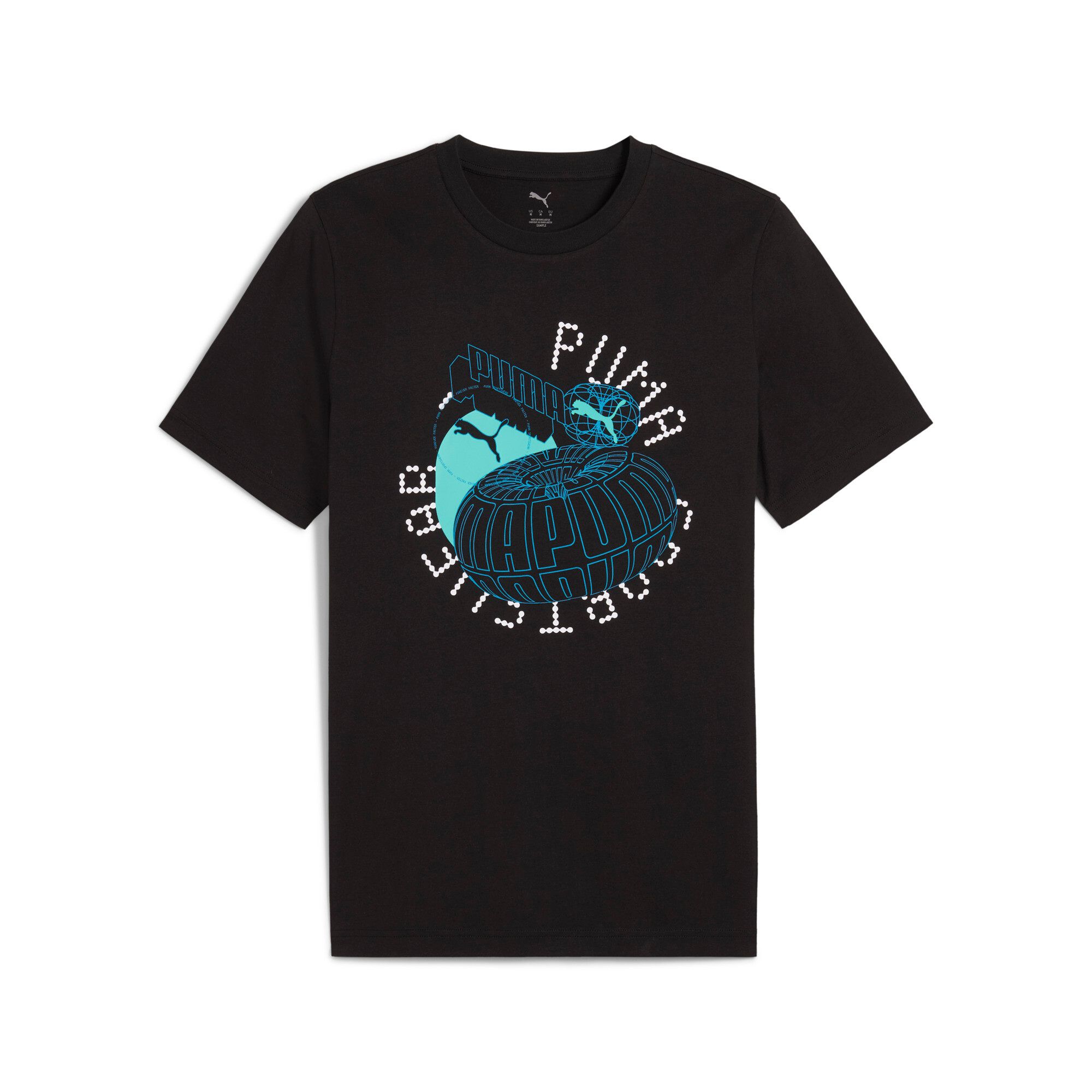 puma graphics execution tee men, vêtements, noir, s - S