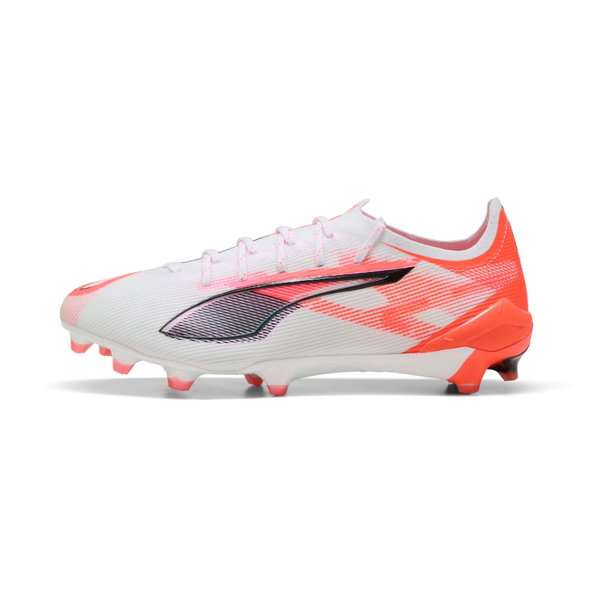 Puma Ultra 5 Ultimate Fg Football Boots Unisex, Chaussures, Blanc/Noir/Glowing Rouge, 44