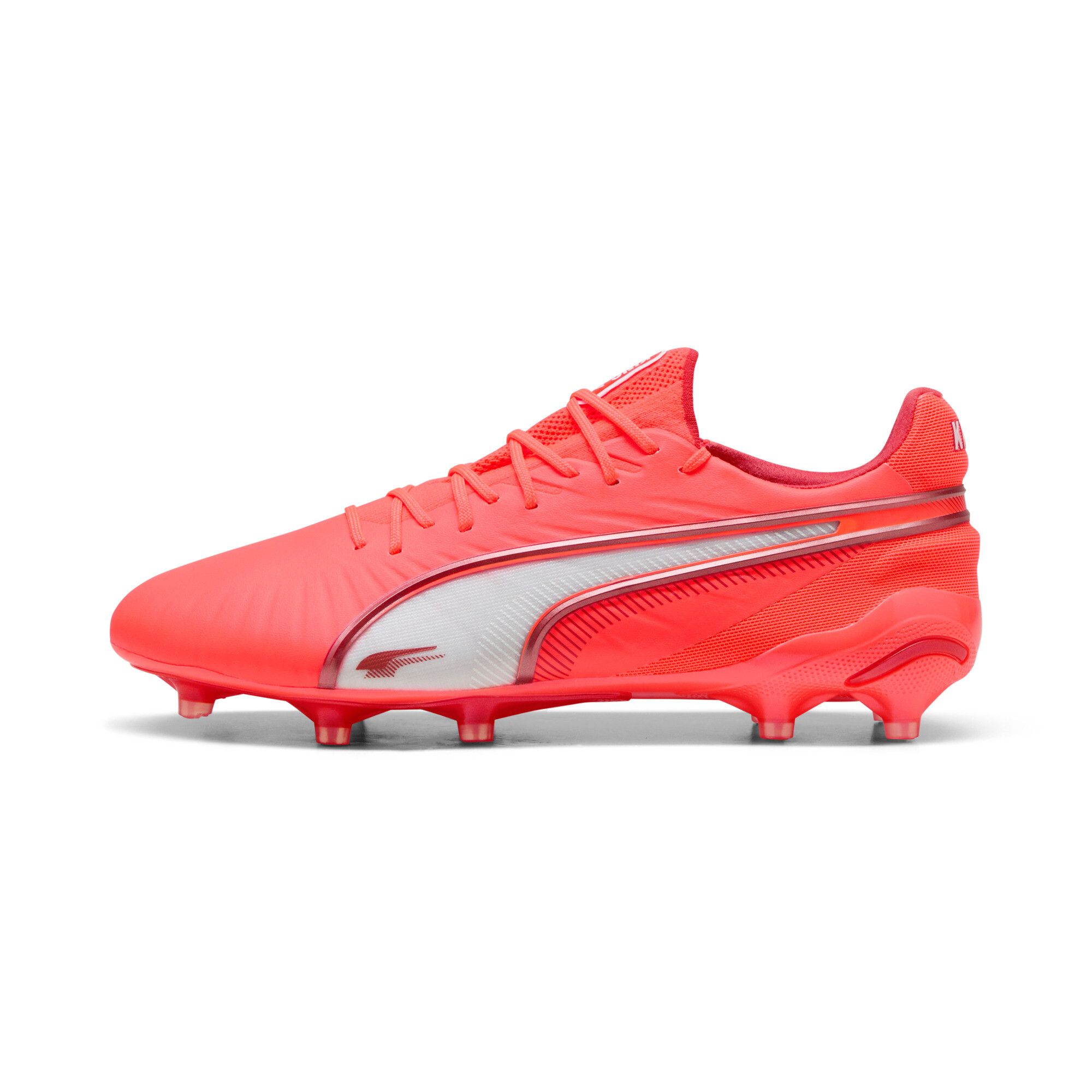 Puma King Ultimate Fg/Ag Football Boots Unisex, Chaussures, Glowing Rouge/Blanc/Rouge Fire, 44
