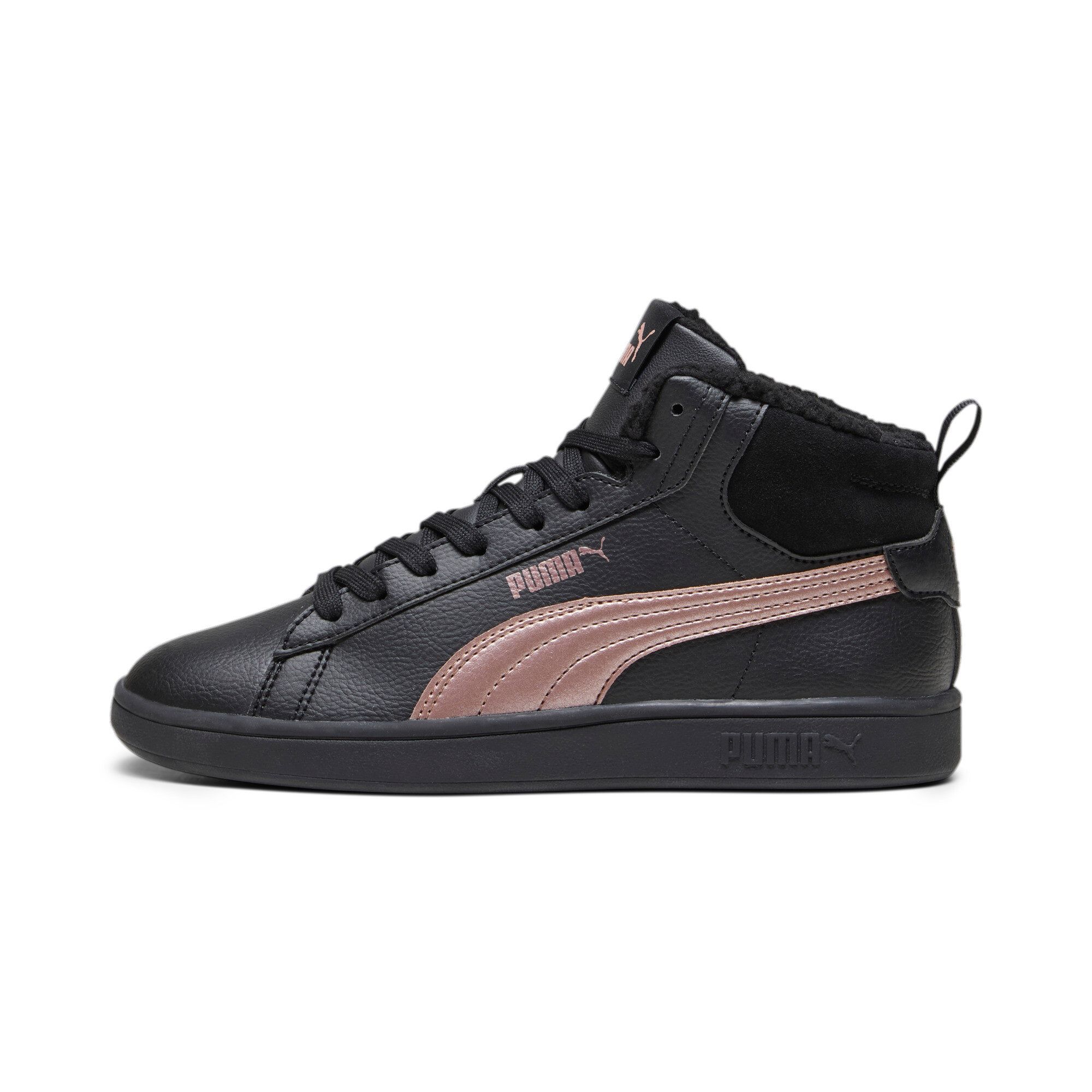 Puma Sneakers Mi-Montantes Smash 3.0 Wtr, Chaussures, Noir/Rose Doré, 38