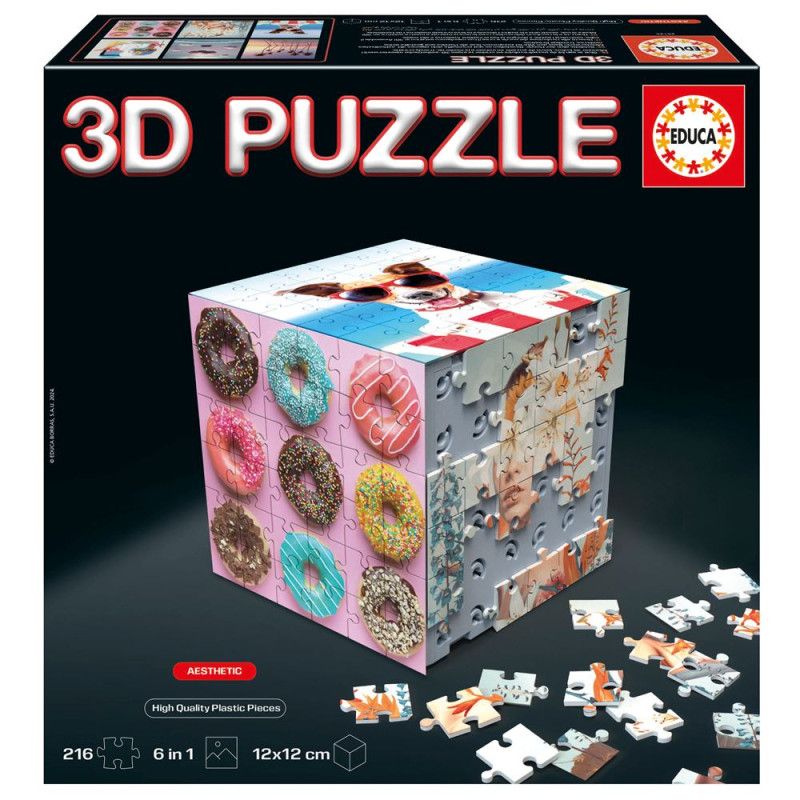 Set 6 puzzles x 36 pièces 3D Educa Aesthetic - vue 2