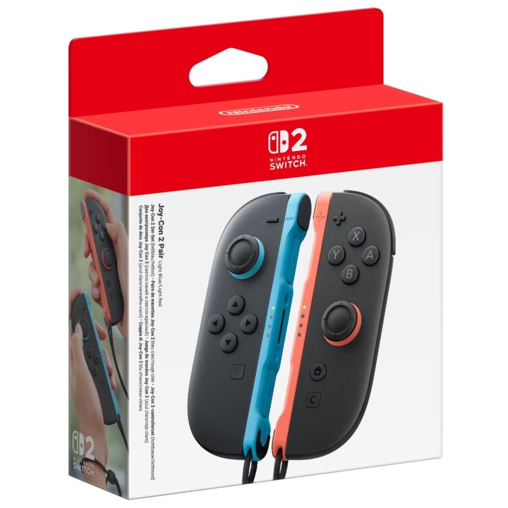 Paire De Manettes Joy-con 2 Gauche Bleu Clair & Droite Rouge Clair