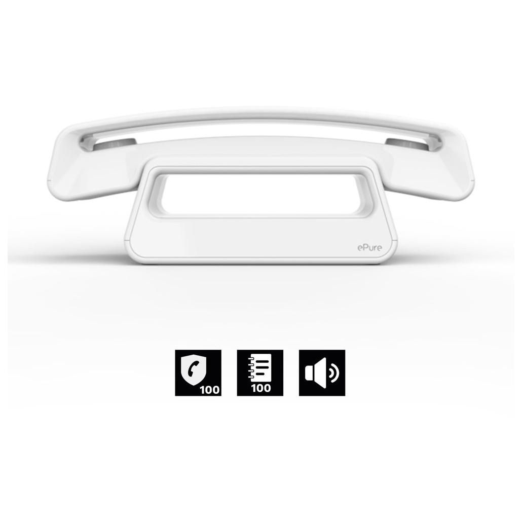 Alcatel ePure#3 Iconic Téléphone DECT Identification de l'appelant Blanc