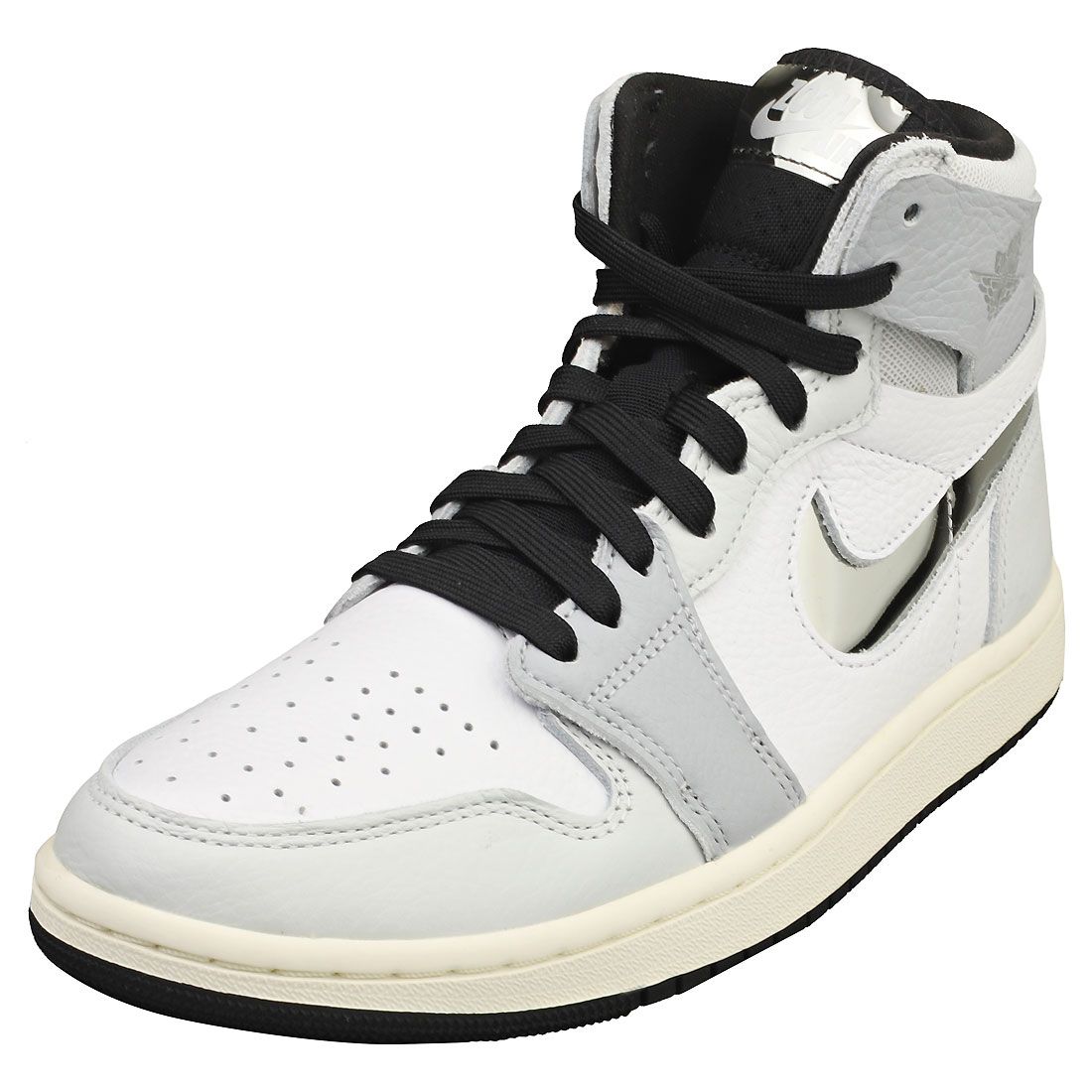 Nike Air Jordan 1 Zm Air Femme Baskets Mode Argent Blanc - 36 1/2