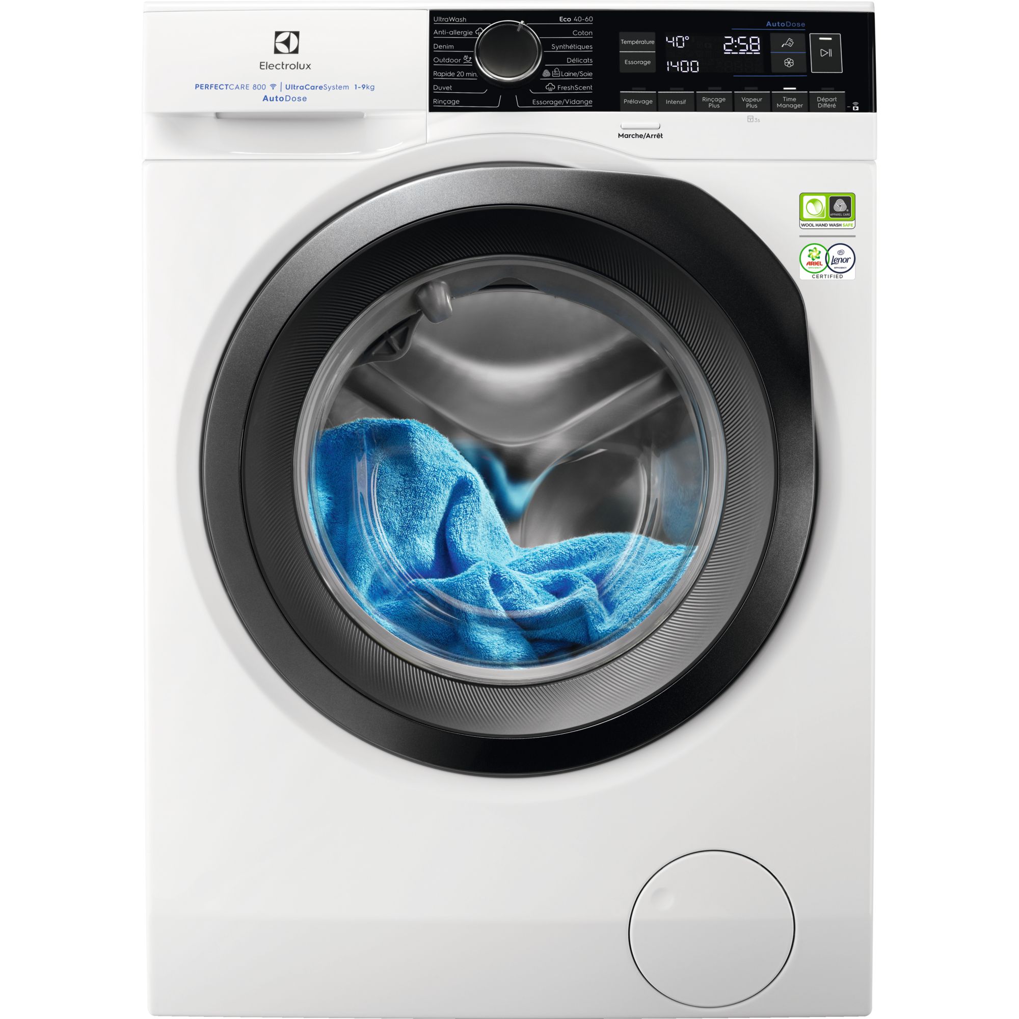 Electrolux Lave linge Frontal Pose libre PerfectCare 800 9 kg YW8F2966AQ