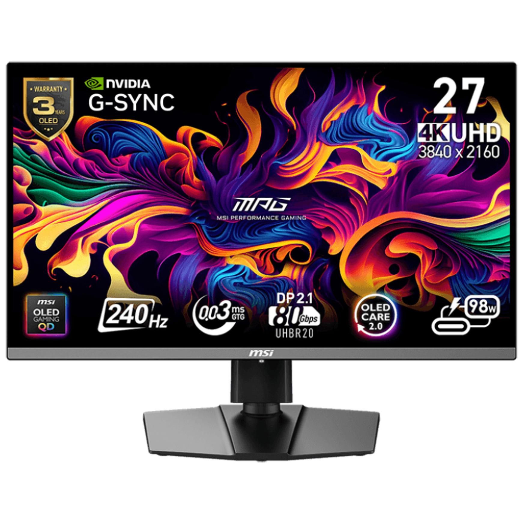MSI MPG 272URX QD OLED écran plat de PC 67 3 cm 26.5' 3840 x 2160 pixels 4K Ultra HD Neuf - vue 6