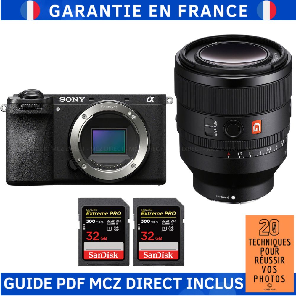 Sony Alpha 6700 A6700 + FE 50mm f1.2 GM + 2 SanDisk Extreme PRO UHS II SDXC 300 MB/ + Guide PDF MCZ DIRECT '20 TECHNIQUES POUR RÉUSSIR VOS PHOTOS - vue 4