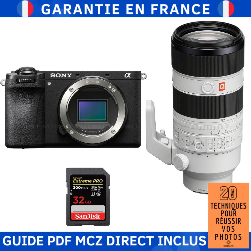 Sony Alpha 6700 A6700 + FE 70 200mm f2.8 GM OSS II + 1 SanDisk Extreme PRO UHS II SDXC 300 MB/ + Guide PDF MCZ DIRECT '20 TECHNIQUES POUR RÉUSSIR VOS PHOTOS - vue 4