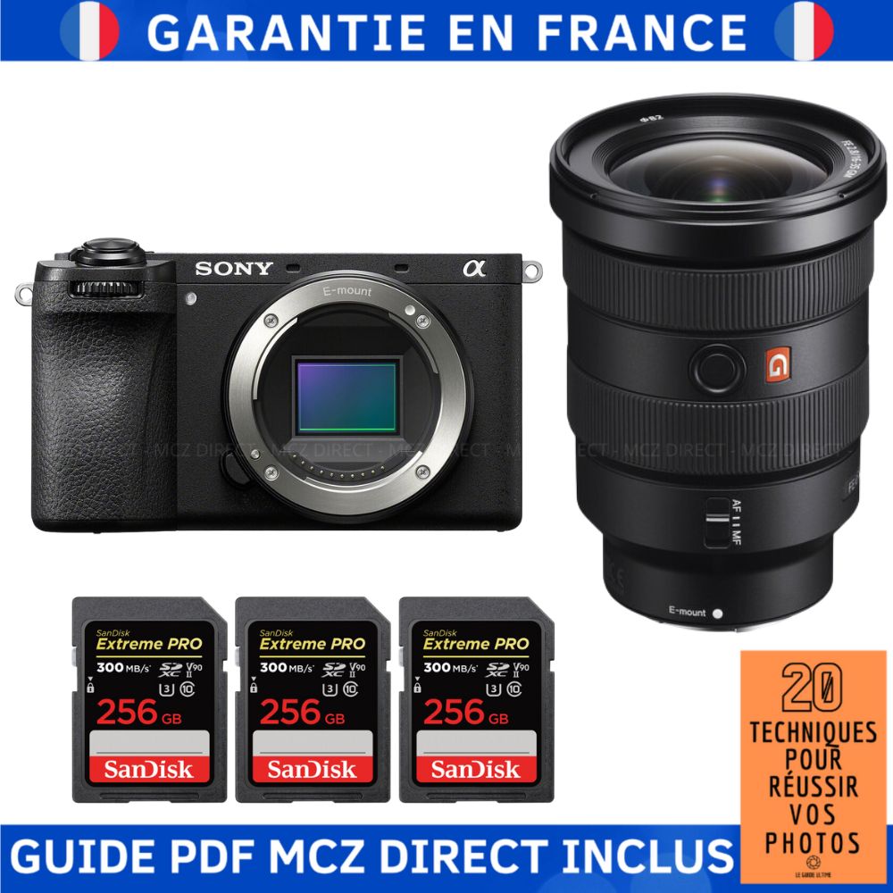 Sony Alpha 6700 A6700 + FE 16 35mm f2.8 GM + 3 SanDisk Extreme PRO UHS II SDXC 300 MB/ + Guide PDF MCZ DIRECT '20 TECHNIQUES POUR RÉUSSIR VOS PHOTOS - vue 2