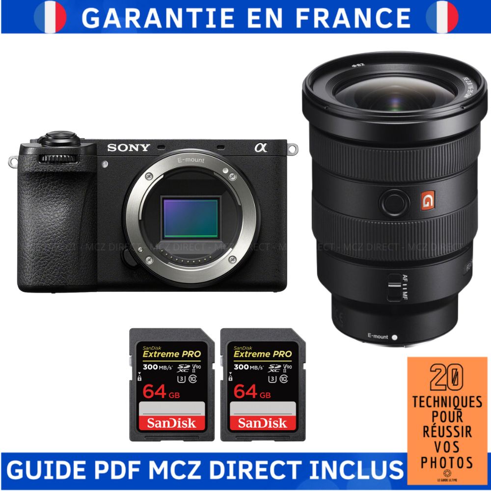 Sony Alpha 6700 A6700 + FE 16 35mm f2.8 GM + 2 SanDisk Extreme PRO UHS II SDXC 300 MB/ + Guide PDF MCZ DIRECT '20 TECHNIQUES POUR RÉUSSIR VOS PHOTOS - vue 3