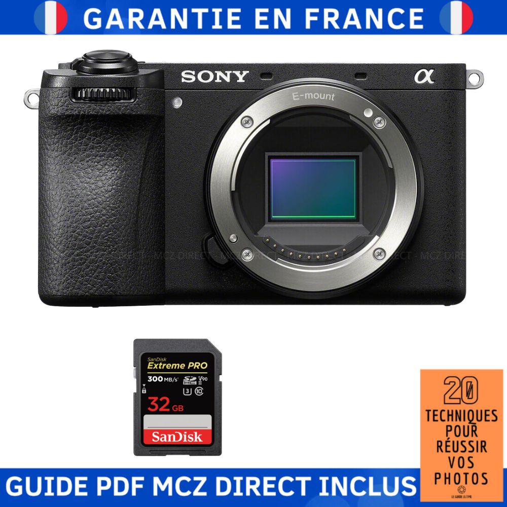 Sony Alpha 6700 A6700 + 1 SanDisk Extreme PRO UHS II SDXC 300 MB/ + Guide PDF MCZ DIRECT '20 TECHNIQUES POUR RÉUSSIR VOS PHOTOS - vue 2