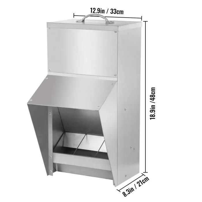 Comparer les prix de Mangeoire À Volaille Galvanisée-Vevor-Capacité D'alimentation 11,3 Kg-33x21x48 Cm-Suspendu-Alimenter Canard Extérieurle
