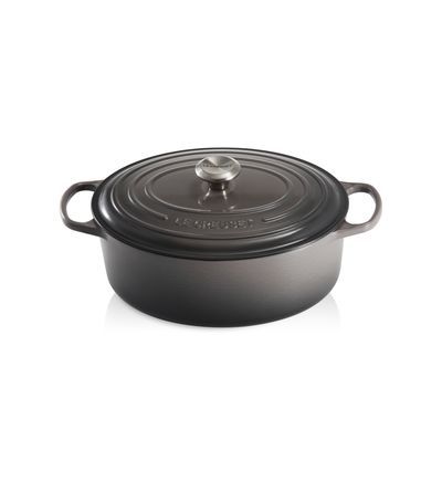 Cocotte ovale fonte émaillée flint Ø31 cm 6 3 - vue 2