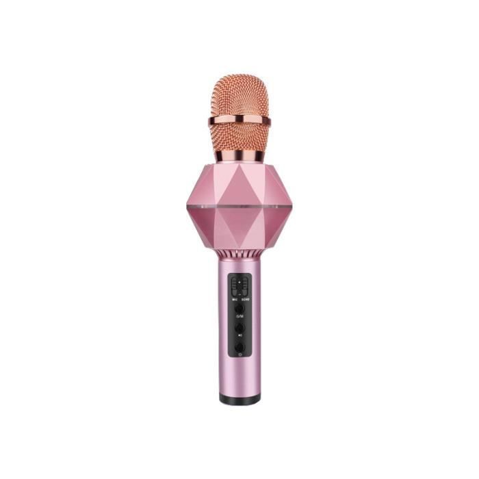 Micro Karaoké Bluetooth,Microphone Karaoke Sans Fil,portable 3 en 1 Mic Nouvel An cadeau Home Party haut-parleur?Rose