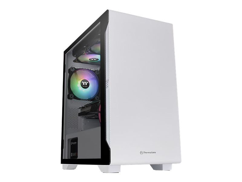 Thermaltake S100 TG Snow Tempered Glass Snow Edition tour micro ATX panneau latéral fenêtré verre trempé pas d'alimentation PS2 USBAudio