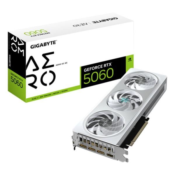 GIGABYTE GeForce RTX 5060 AERO OC 8G Carte Graphique 8GB GDDR7 128bit PCI E 5.0 2595 MHz Fréquence du cœur 3 x DisplayPort 1 x HDMI GV N5060AERO OC 8GD Neuf - vue 4