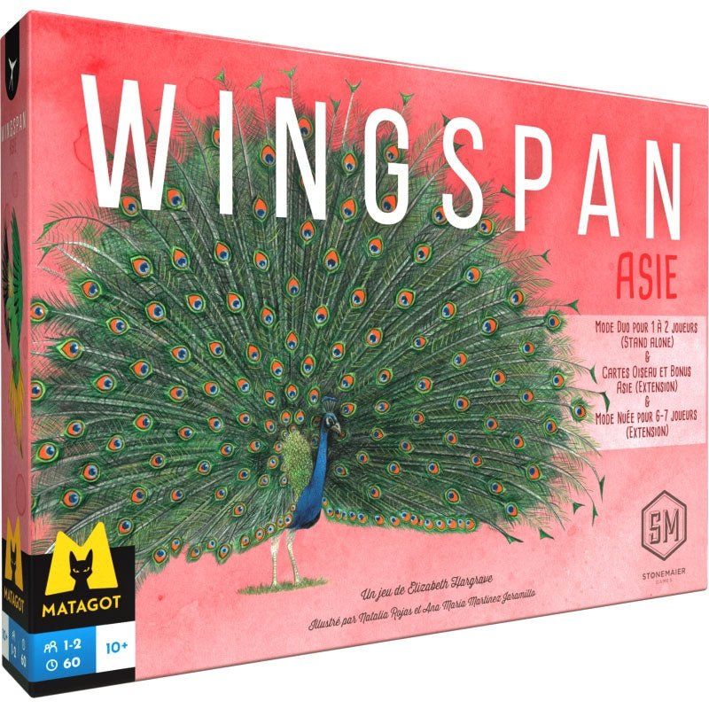 Jeu de stratégie Matagot Wingspan Extension Asie - vue 2