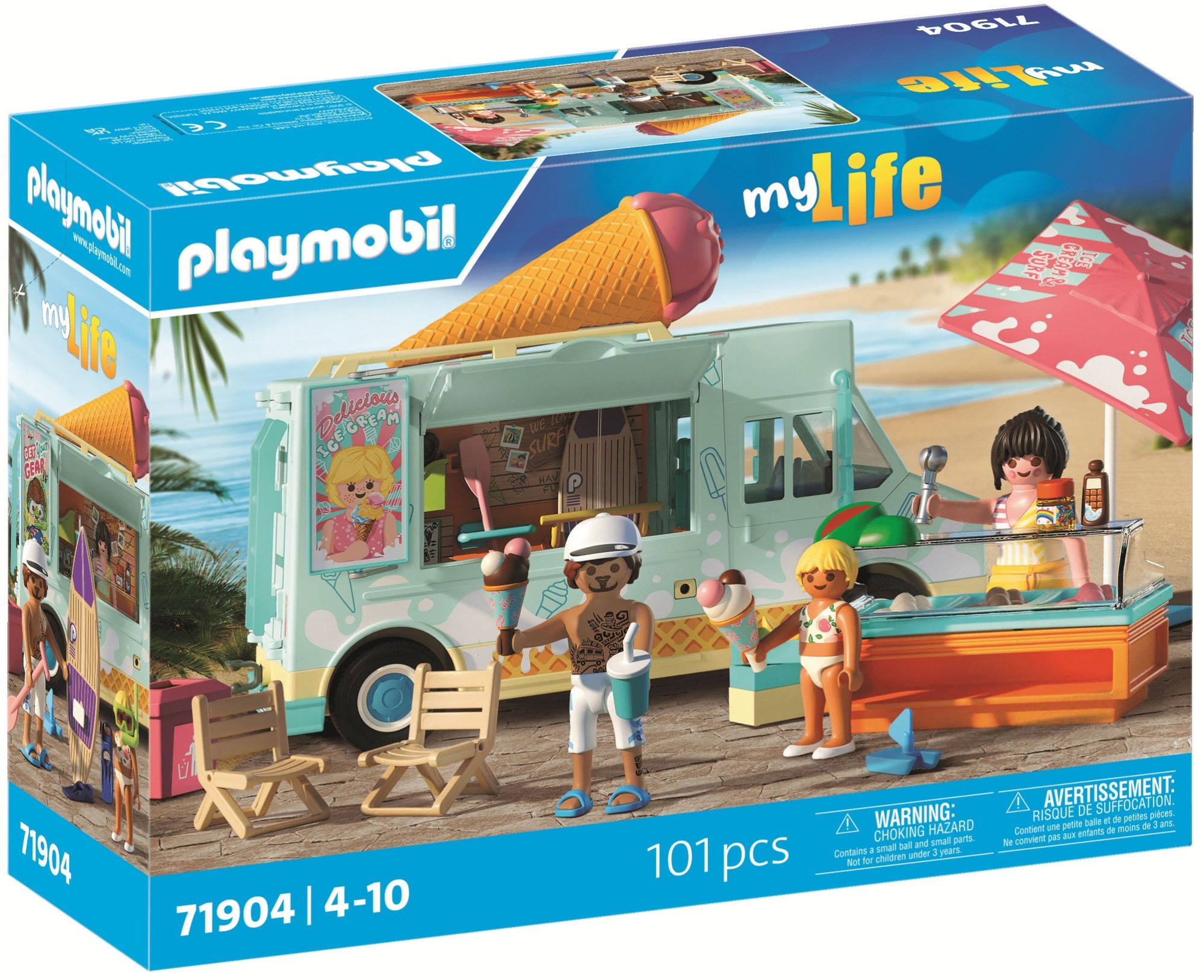 Playmobil 71904 Camion vendeur de glaces & 3 personnages Vacances à la plage - vue 2