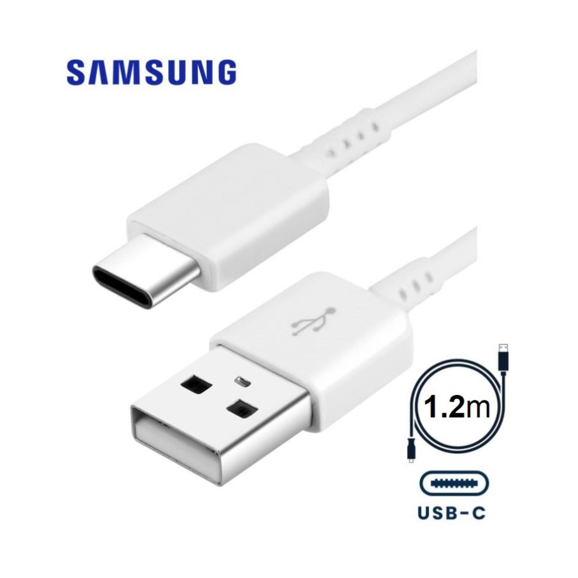 120cm Cable Cordon Prise USB A vers USB C Charge Rapide Original Samsung compatible Chargeur USB Pour Tablette Galaxy Tab A9 / Tab A9+ Plus
