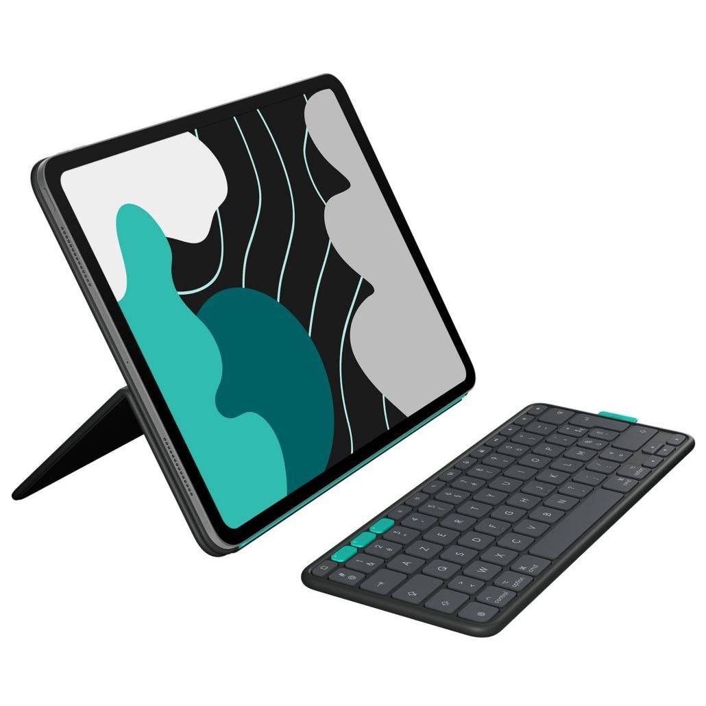 Logitech Flip Folio - Clavier et étui - full size - sans fil - Bluetooth 5.1 LE - AZERTY - Français - graphite - pour Apple 13-inch iPad Air (M2, M3); 13-inch iPad Pro (M4, M5)