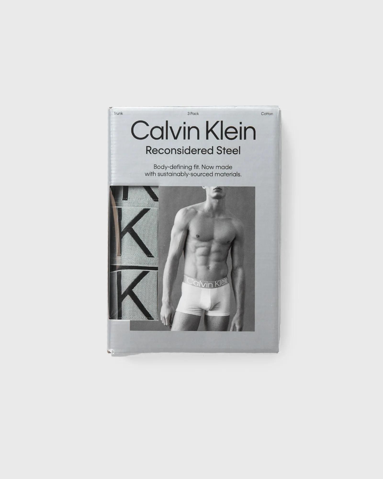 calvin klein underwear sustain steel cotton trunk 3-pack men boxers & briefs black en taille:xl - XL