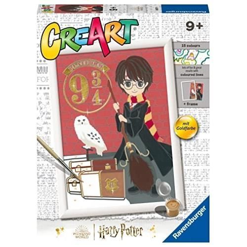 Ravensburger CreArt Série D Harry Potter Départ pour Poudlard Peinture avec numéros Kit de peinture pour enfants cadre inclus jeu éducatif idée cadeau enfants 16 x 22 cm - vue 7