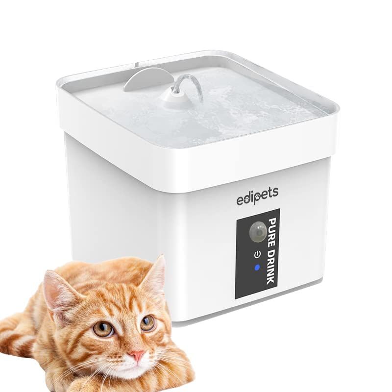 Comparer les prix de Edipets Fontaine Pour Chats Capacité 1 L Abreuvoir Automatique Silencieux Distributeur D Eau D024 Accessoires Capteur Infrarouge Silencieux Avec Filtre Charbon Blanc