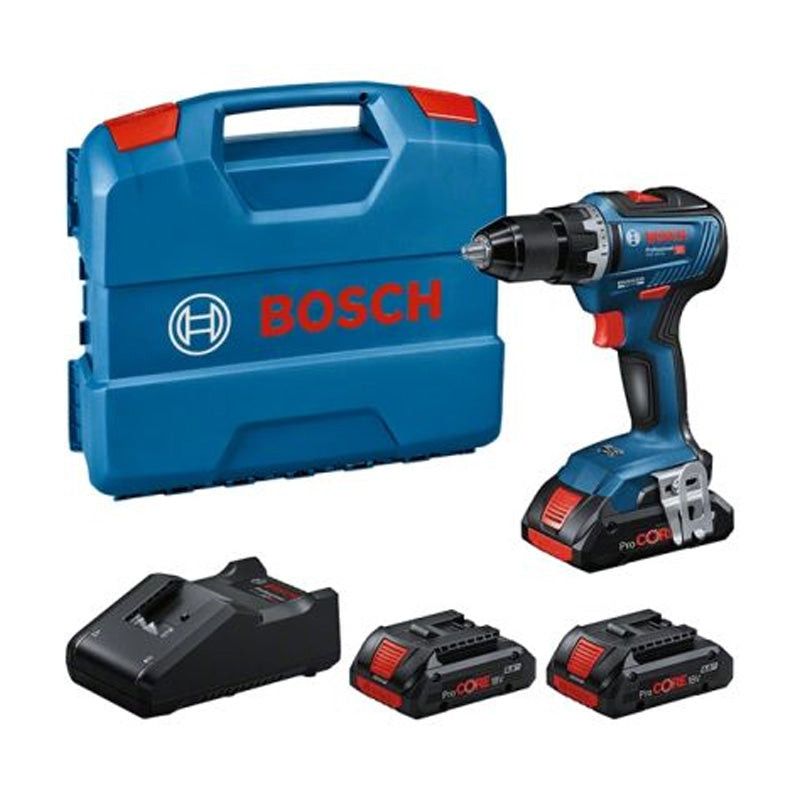 Bosch GSR 18V 55 Professional Perceuse visseuse sans fil 18 V 55 Nm Brushless 0615A5002P + 3x batterie ProCORE 4 0 Ah + chargeur + Case - vue 2