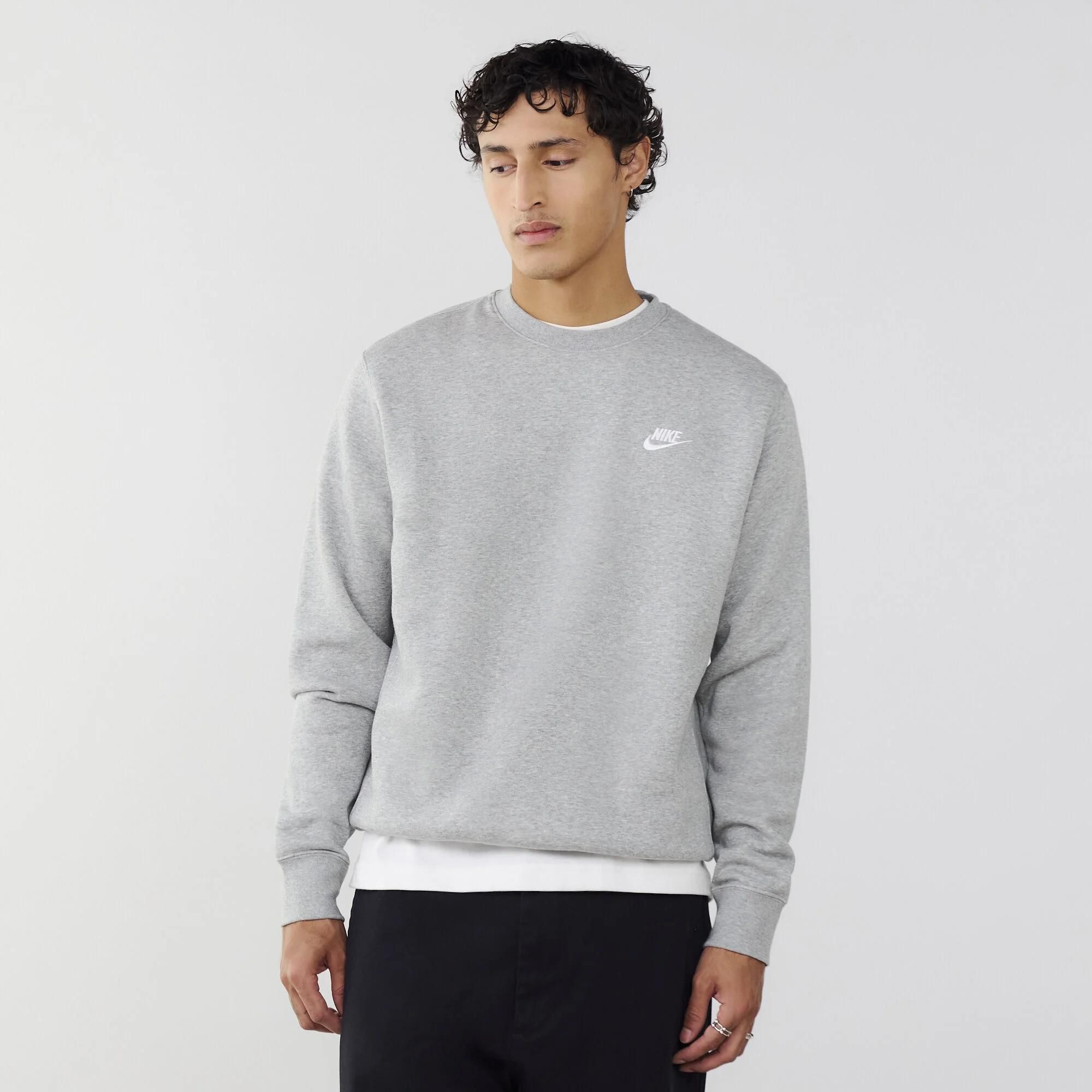 sweat crew club gris/blanc nike - gris/blanc - XL