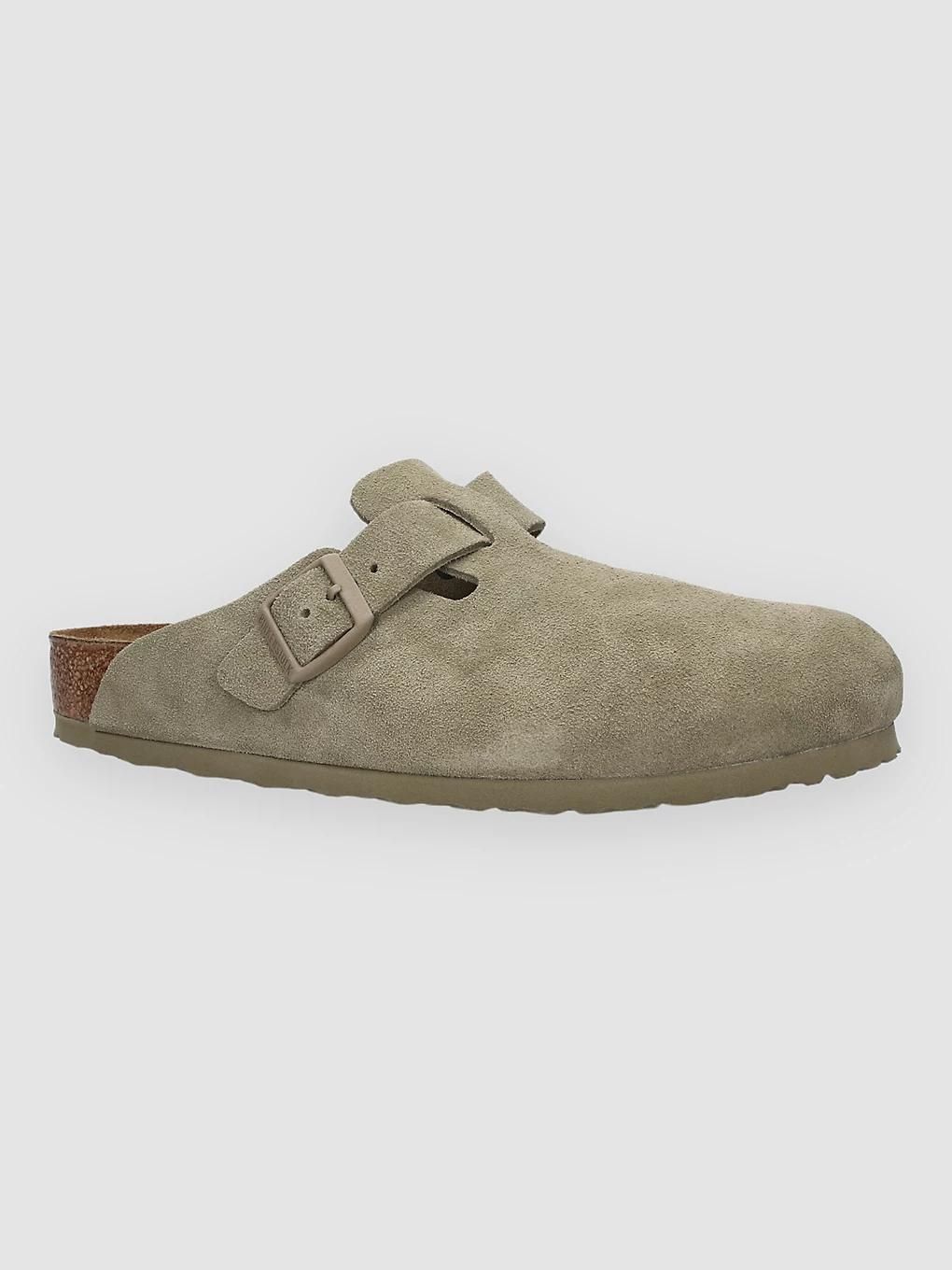 Birkenstock Boston Suede Leather Sandales Vert - 40