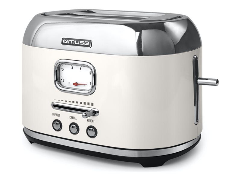 MUSE Grille pain 2 fentes Crème & Inox MS120SC - vue 5