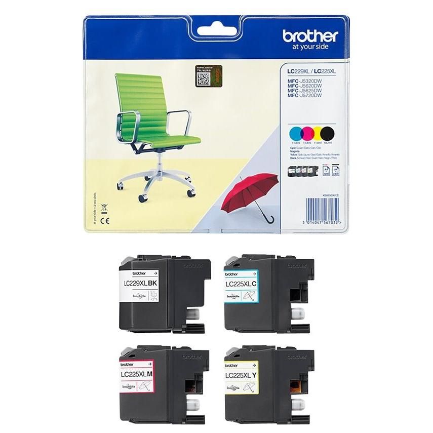 Brother LC229XLVALBP Cyan Jaune - vue 3