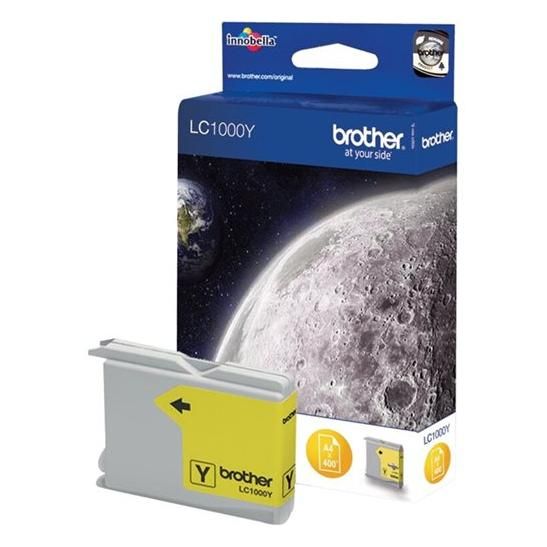Brother LC1000Y - Jaune - original - cartouche d'encre - pour Brother DCP-350, 353, 357, 560, 750, 770, MFC-3360, 465, 5460, 5860, 660, 680, 845, 885