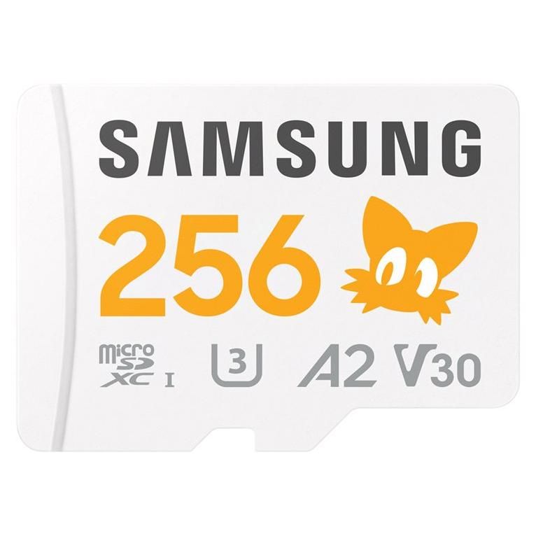 Samsung PRO Plus MB-MD256SA - Sonic the Hedgehog carte mémoire flash (adaptateur microSDXC vers SD inclus(e)) - 256 Go - A2 / Video Class V30 / UHS-I U3 - microSDXC UHS-I - blanc