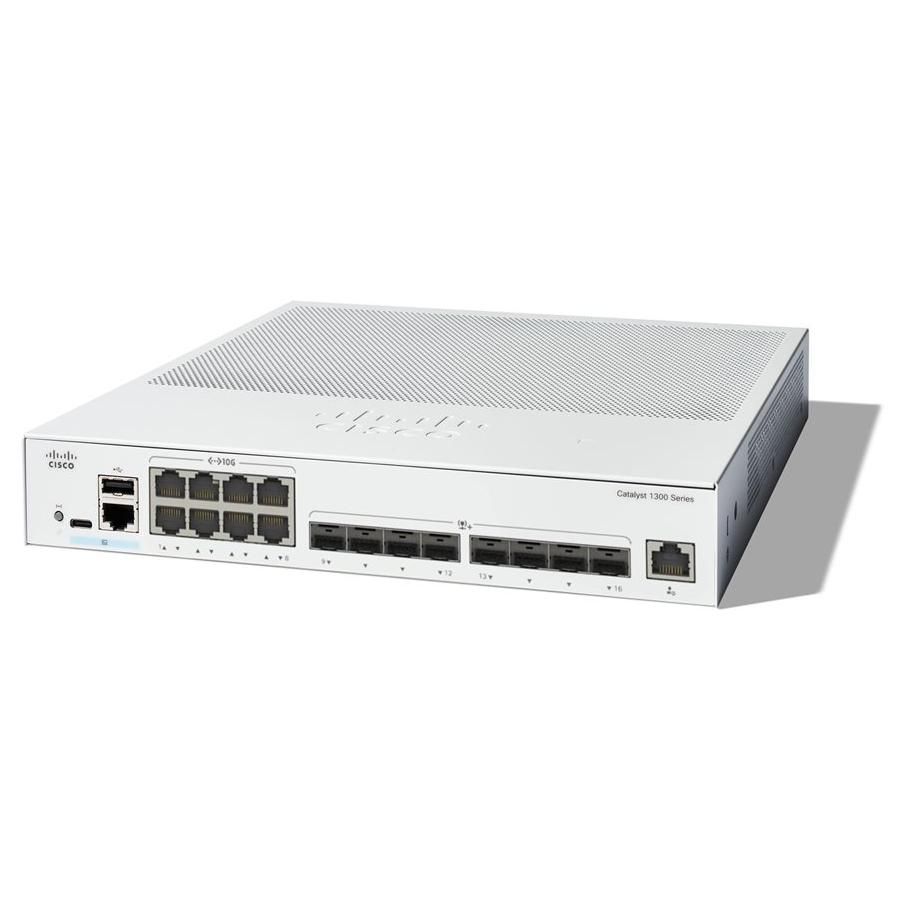 Cisco Catalyst 1300 16XTS Commutateur C3 intelligent 8 x 10GBase T + 8 x 10 Gigabit SFP+ Montable sur rack