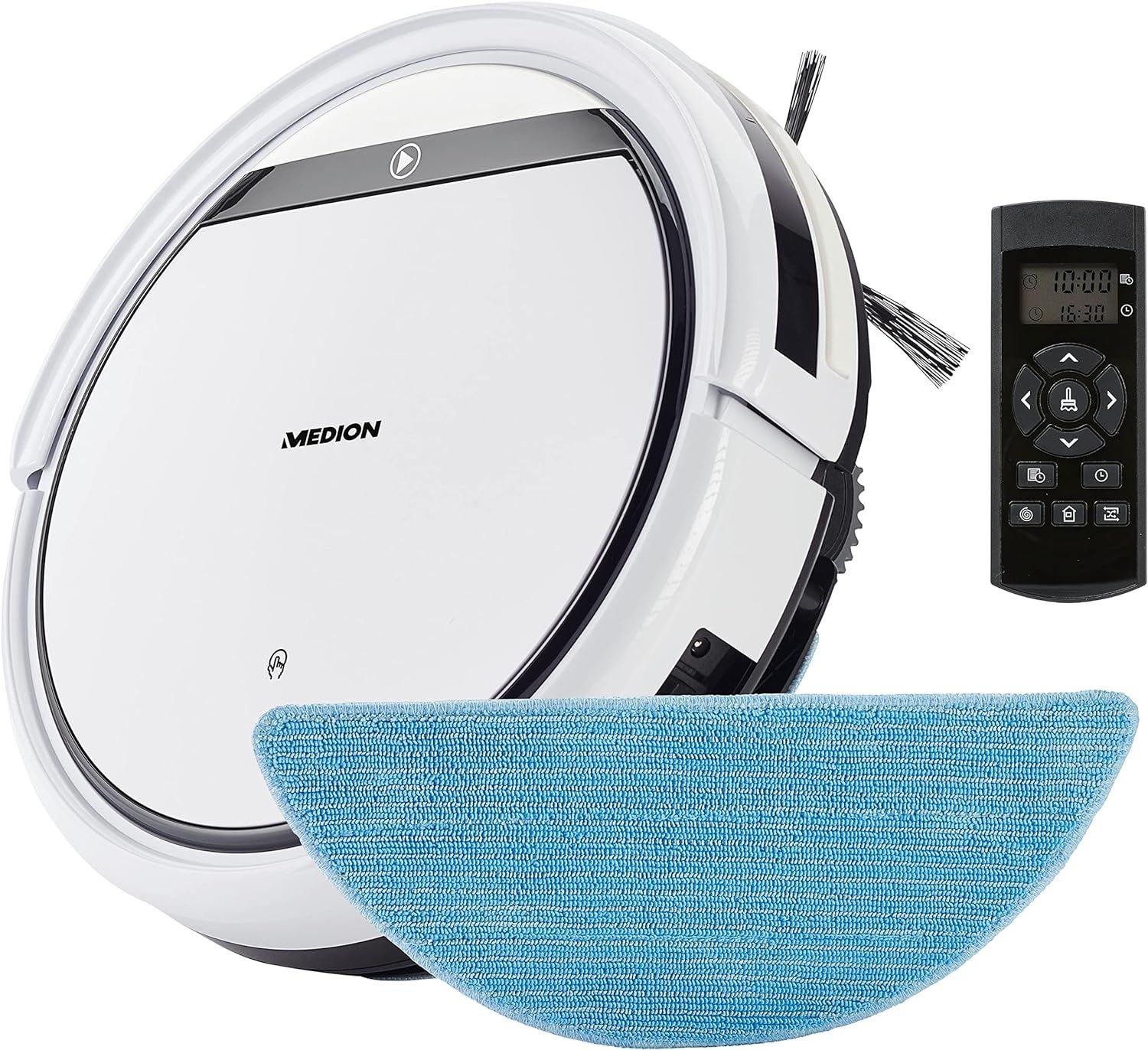 ChenQuanSarl E32 Sw Robot Aspirateur Laveur Avec Station Et Télécommande 2 En 1 120Min D'Autonomie Détection De Meubles Et D'Escalier Idéal Pour Les Poils D'Animaux Cheveux Poussière Et Moquett - vue 2