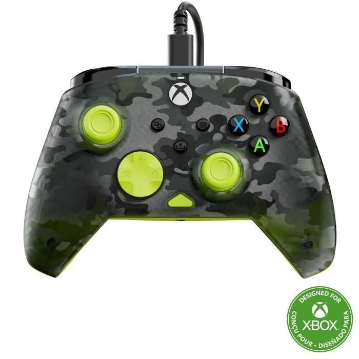 Manette De Jeu - Xbox Series XS, Xbox One Et Pc - Rematch Core - Rgb - Filaire - Camouflage Noir / Jaune - Turtle Beach