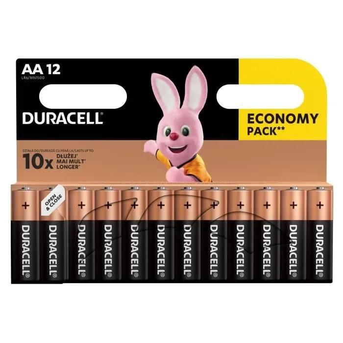 DURACELL Pile alcaline AA R6 12 pcs - vue 2